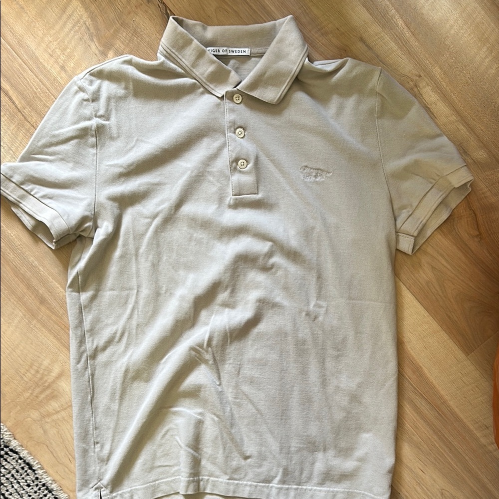 Tiger of Sweden Polo Shirt in Beige - Size Small